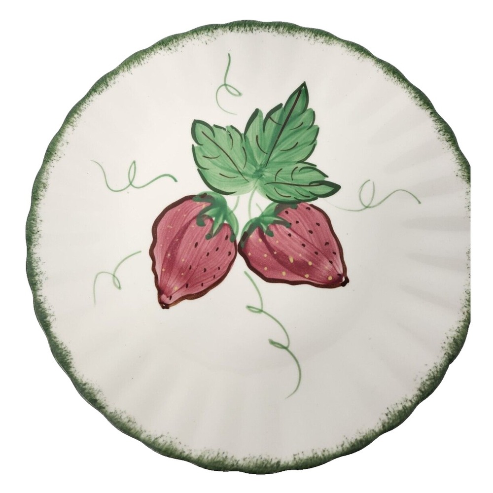 Vintage Blue Ridge Southern Potteries Wild Strawberry Ceramic Plate Cottagecore